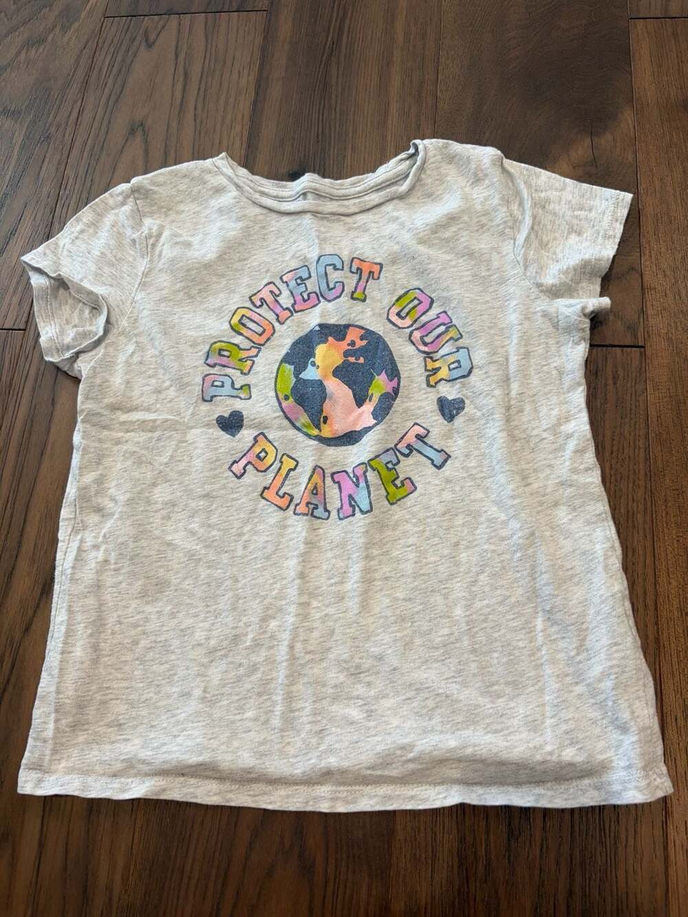 Old Navy Protect Our Planet Graphic T-Shirt Gray Size L (10-12)